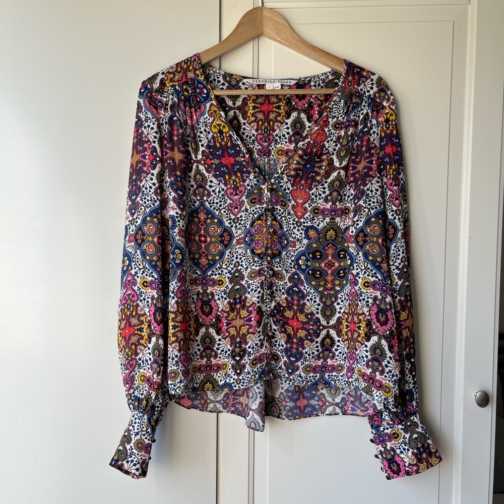 Veronica Beard Sura Printed Blouse